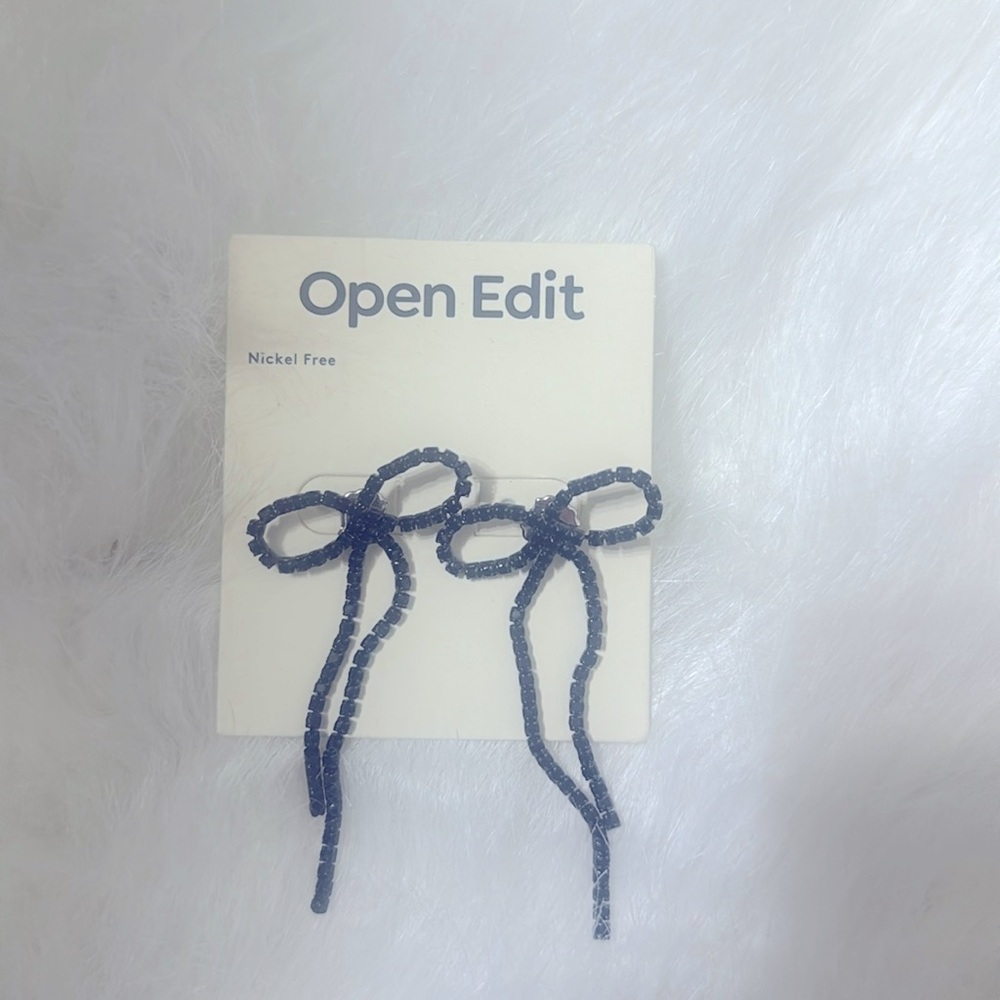 Open edit bow earrings